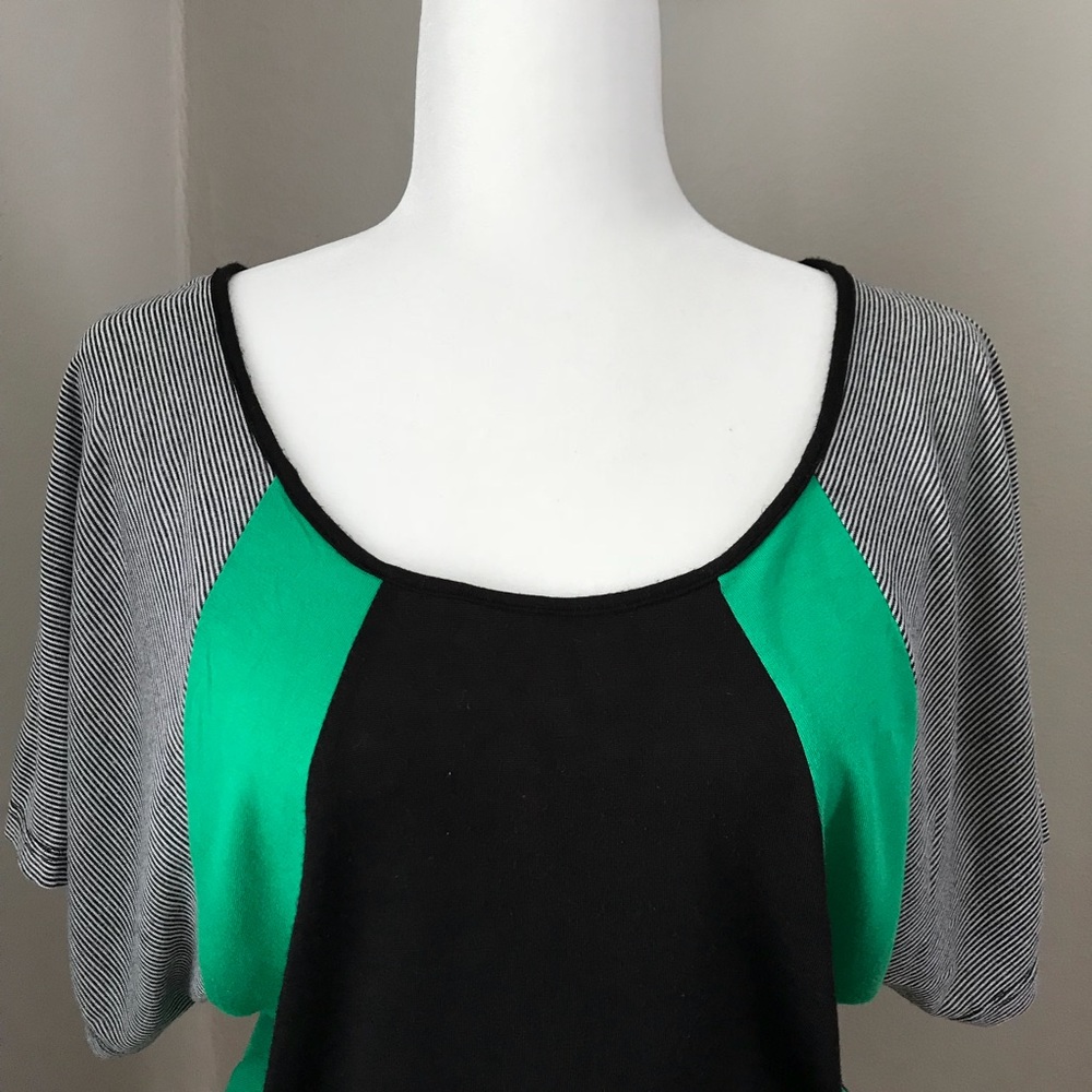 Soft & Flowy Scoop Neck Colorblock Top